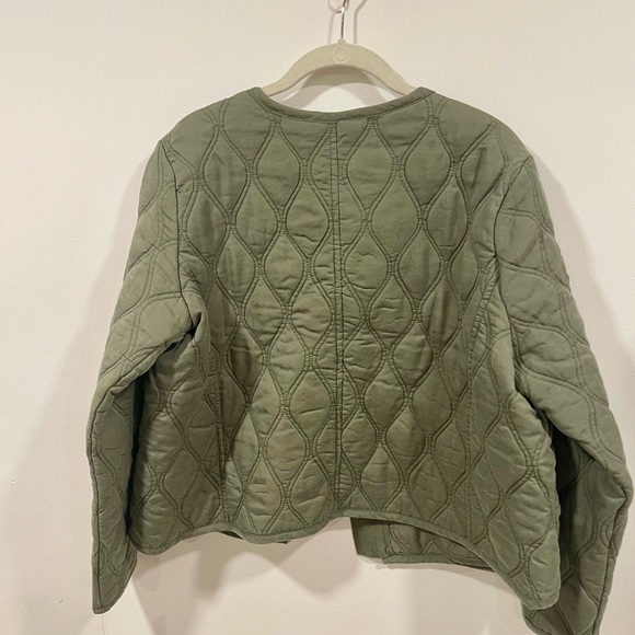 Nanette Lepore Olive Quilted Utility Jacket - Picture 2 of 4